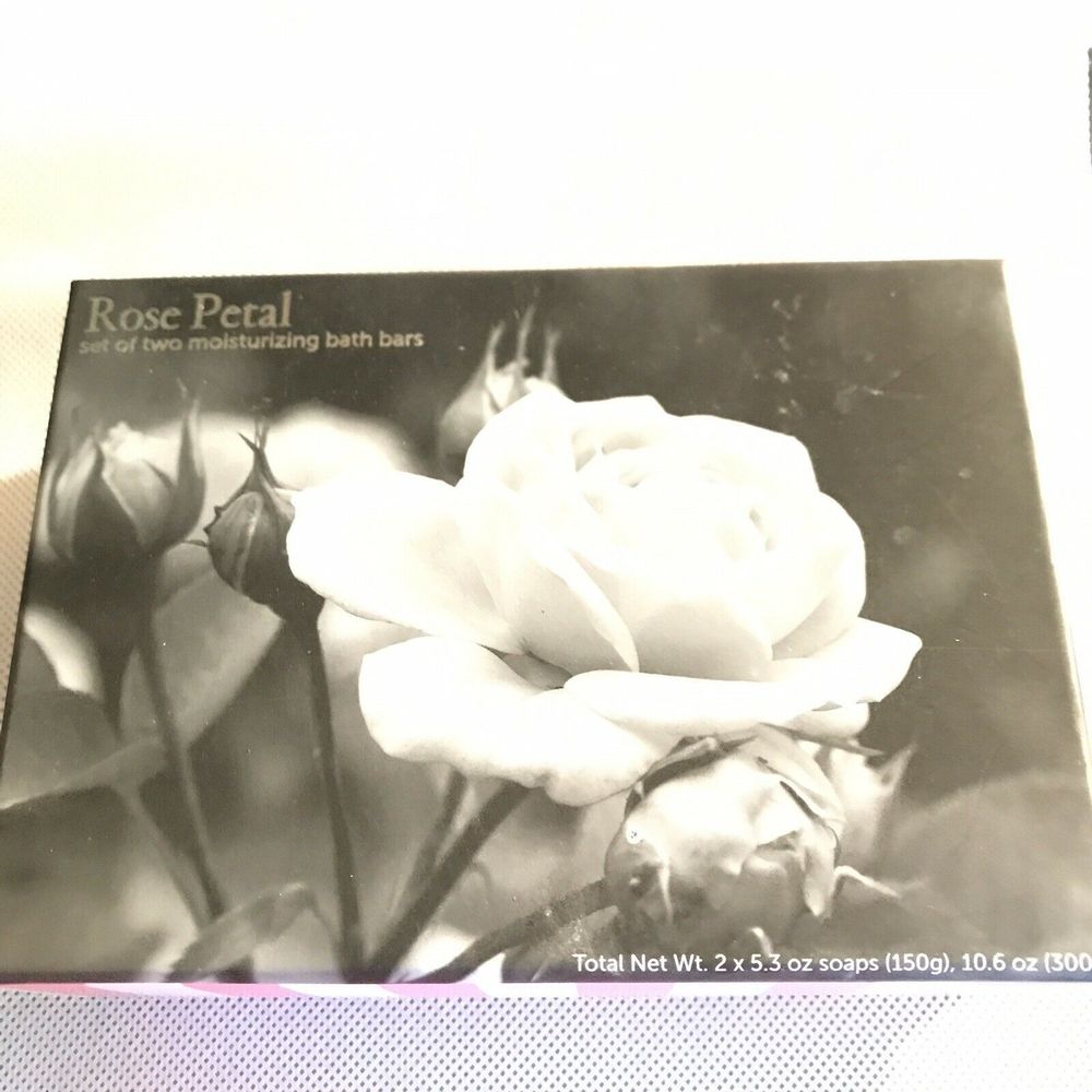 Rose Petal Moisturizing Soap Bath Bars Two in Box - Picture 2 of 8